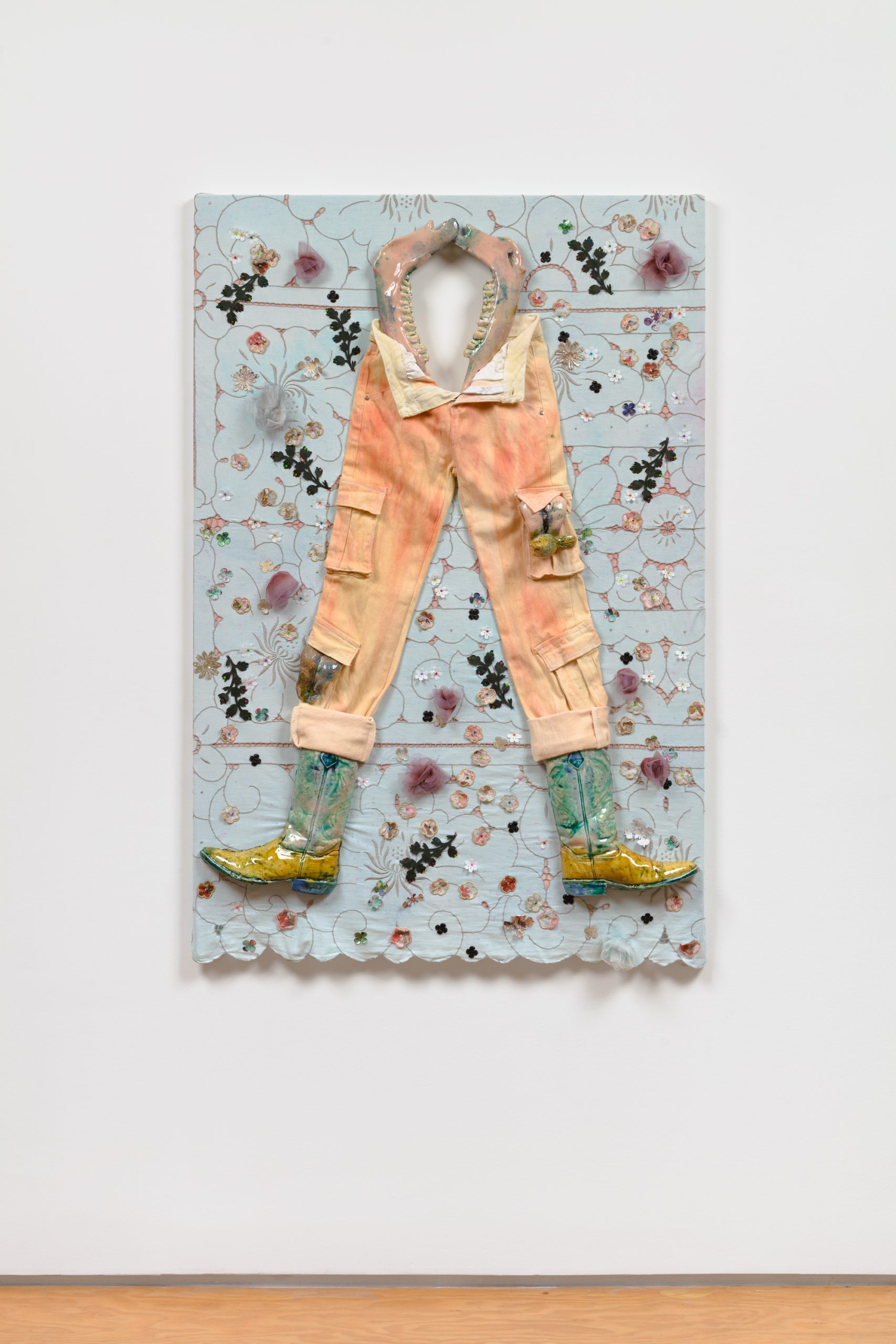 Orange figure with two boots