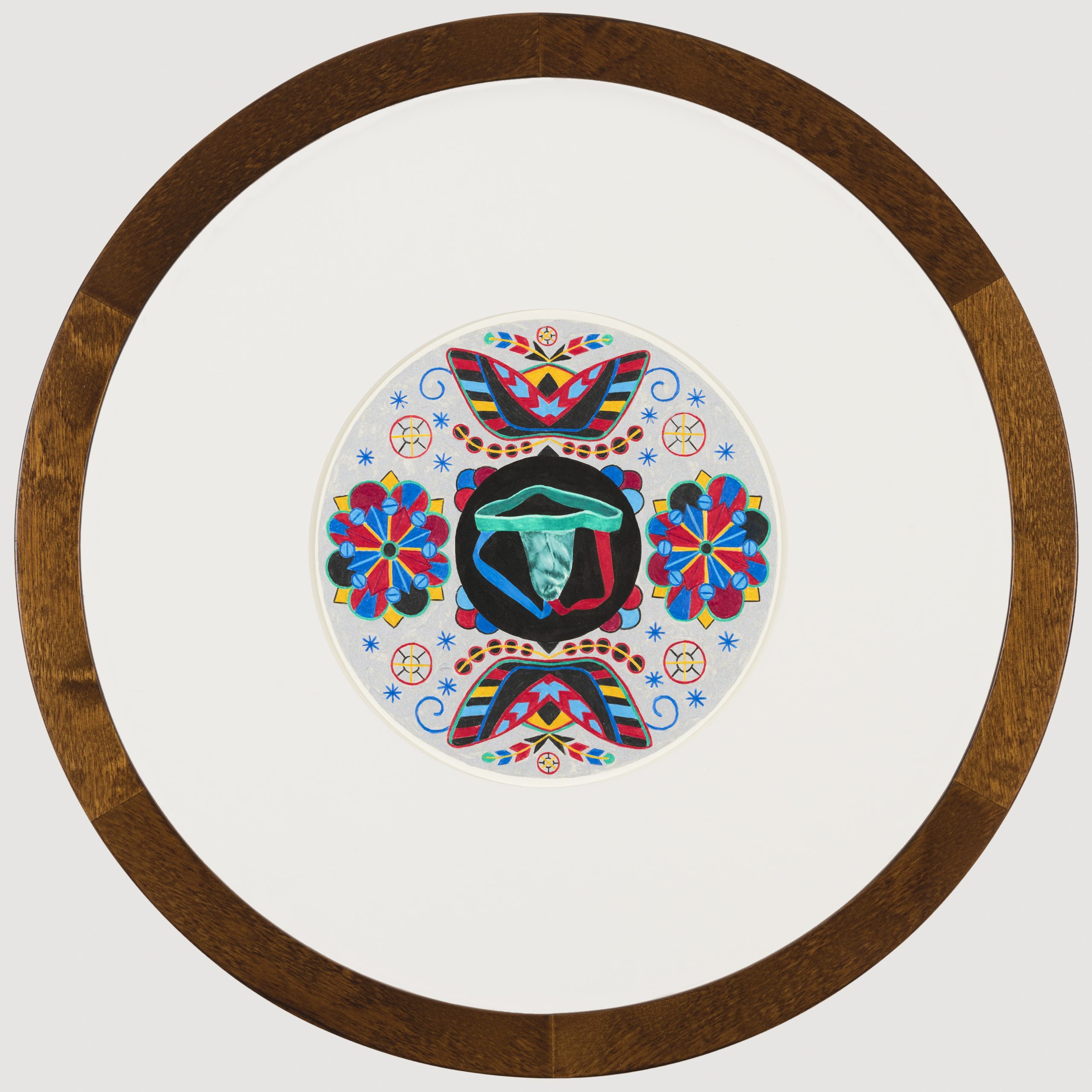 colorful crayon and ink on paper