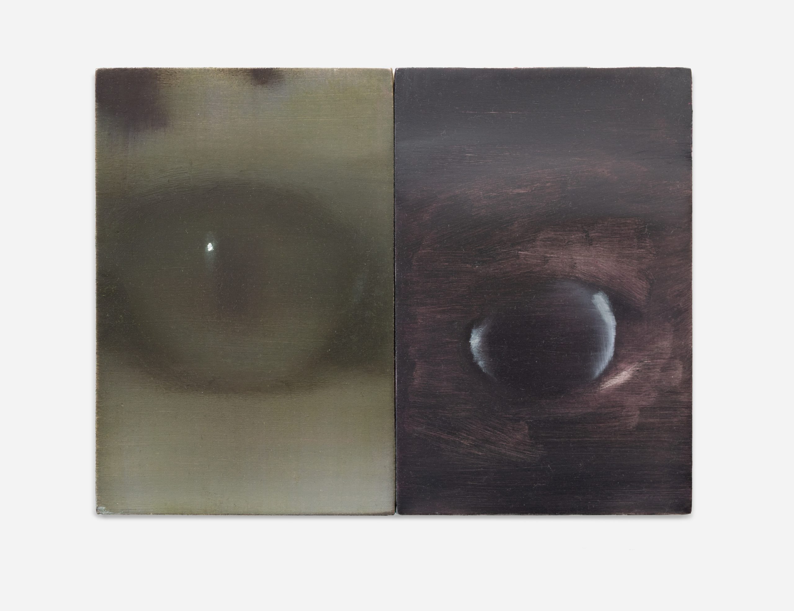 Split work with enlarged eye balls on each side