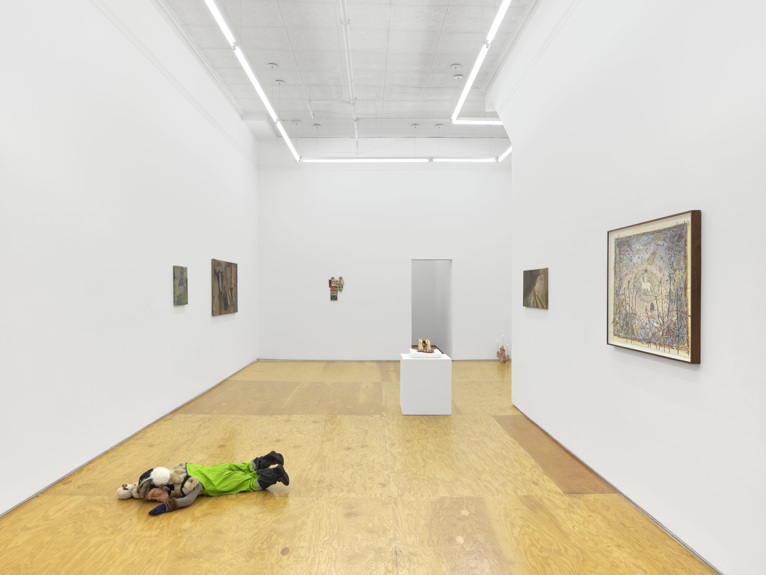 Kuu Maa exhibition installation view from entering frontal