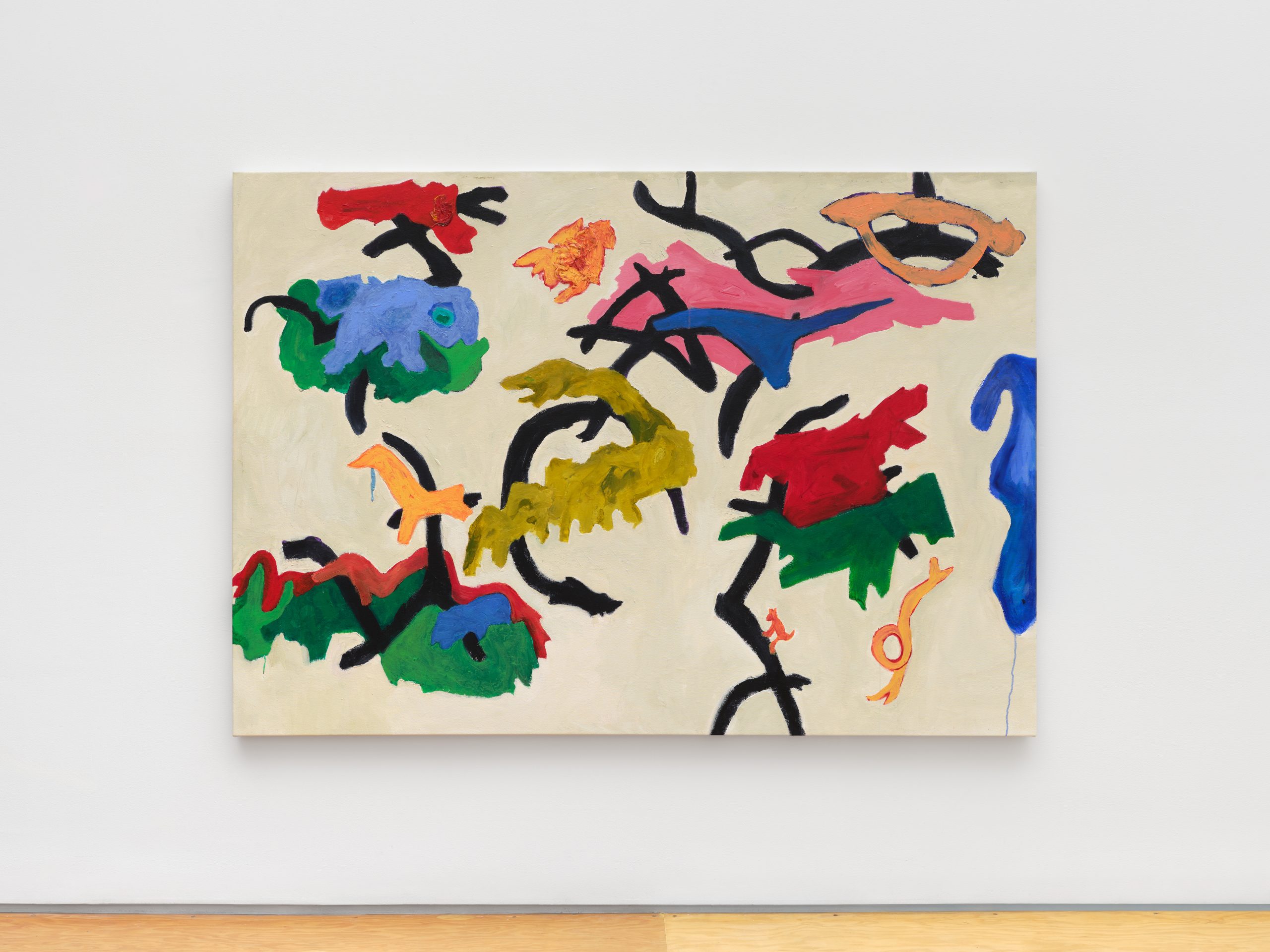 Abstract flowing lines and colorful shapes