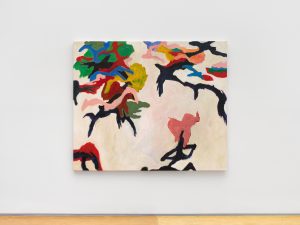 Abstract colorful figures and flowing lines